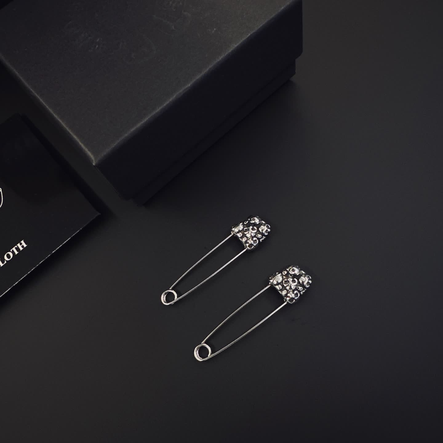 Chrome Hearts Chrom Hearts Silver Safety Pin Earrings